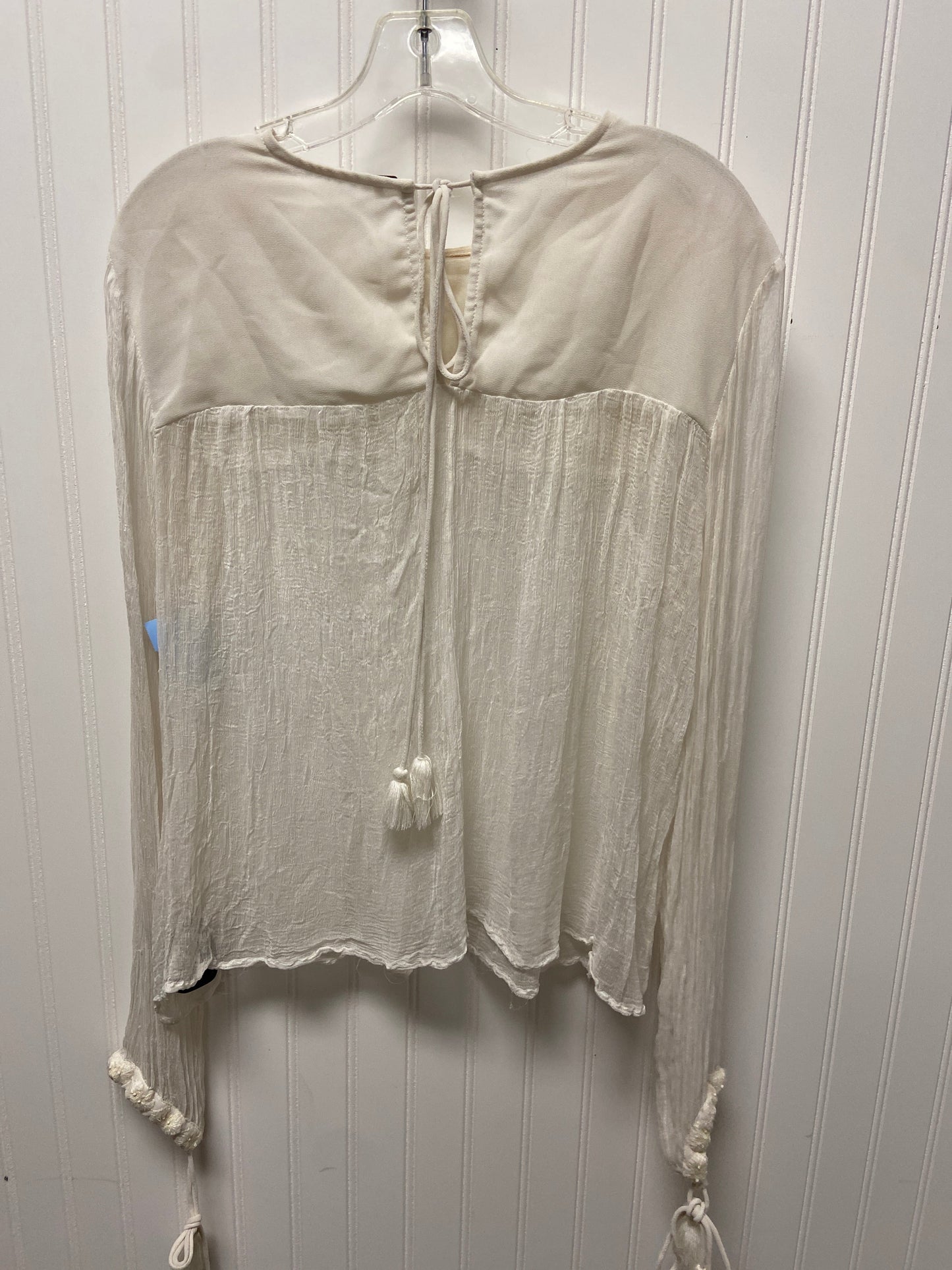 Top Long Sleeve By Free People In White, Size: L