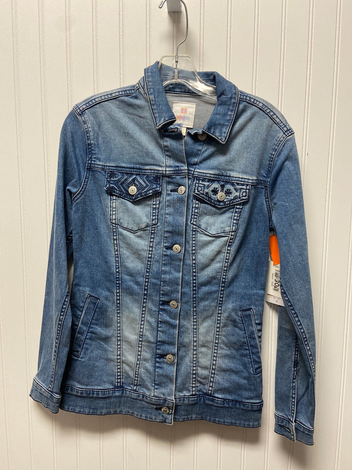 Jacket Denim By Lularoe In Denim, Size: Xxs