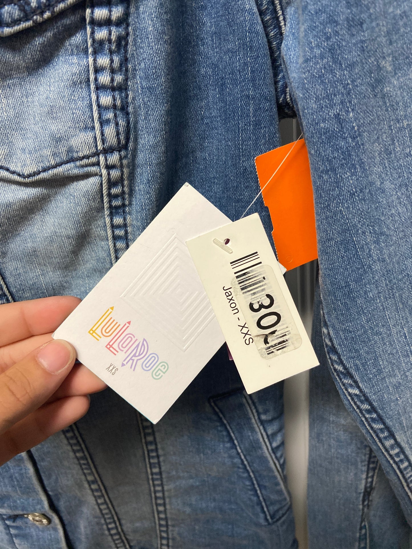 Jacket Denim By Lularoe In Denim, Size: Xxs