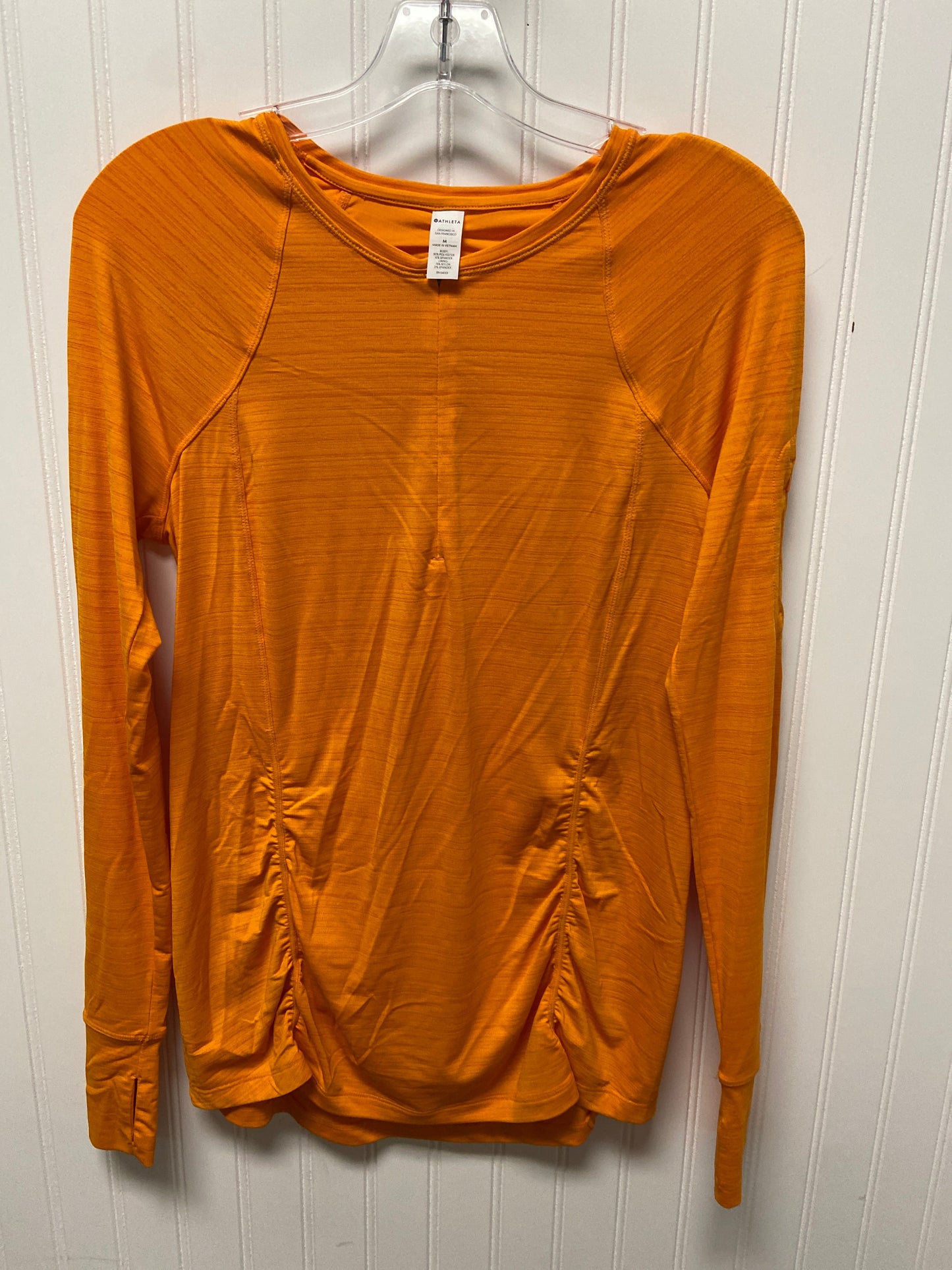 Athletic Top Long Sleeve Crewneck By Athleta In Orange, Size: M