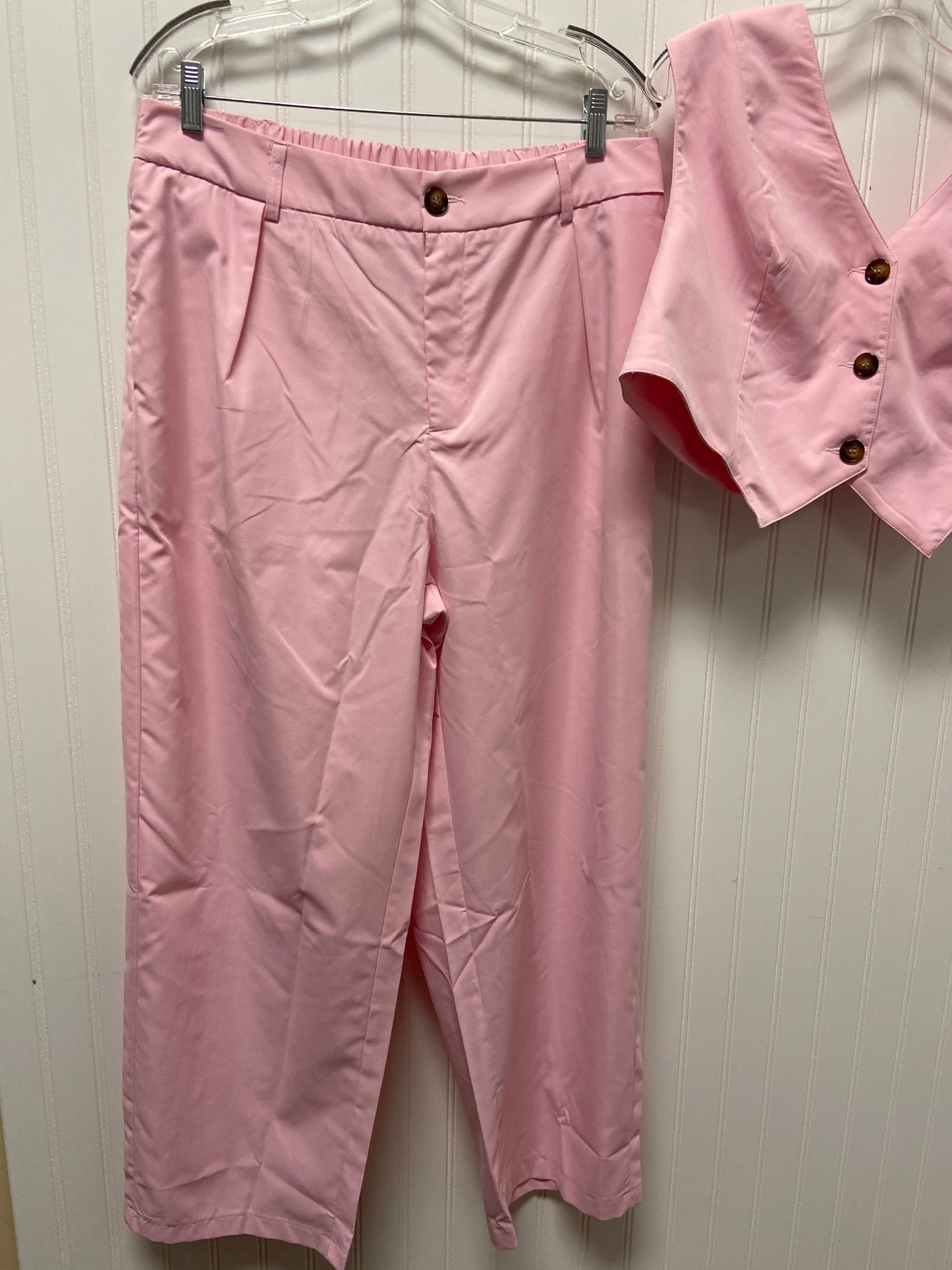 Light Pink Pants Set 2pc Shein, Size 1x