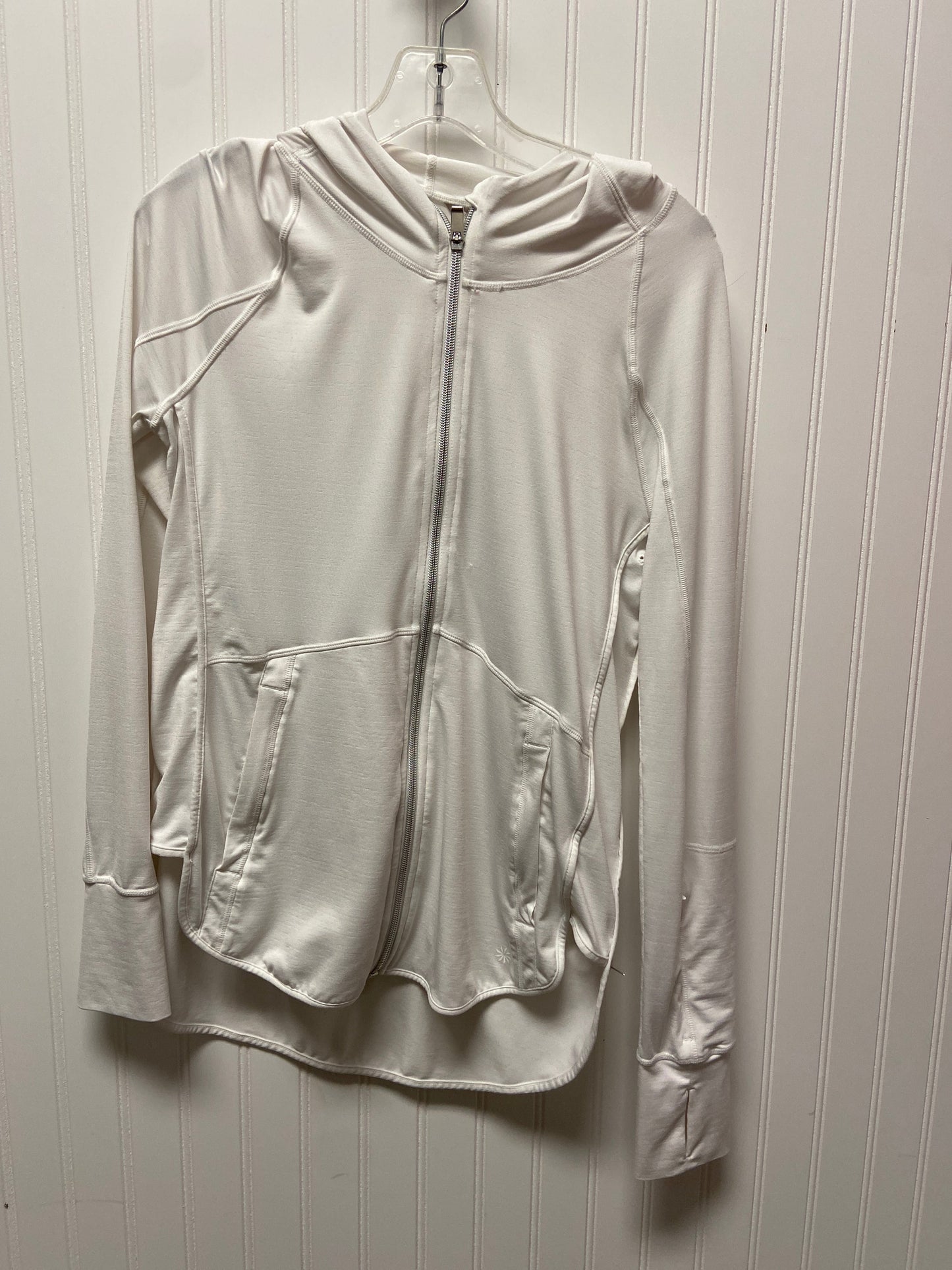 Athletic Jacket By Athleta In White, Size: S