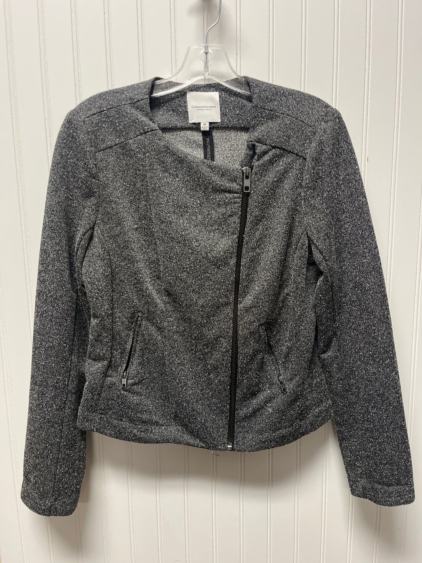 Jacket Moto By Catherine Malandrino In Grey, Size: M