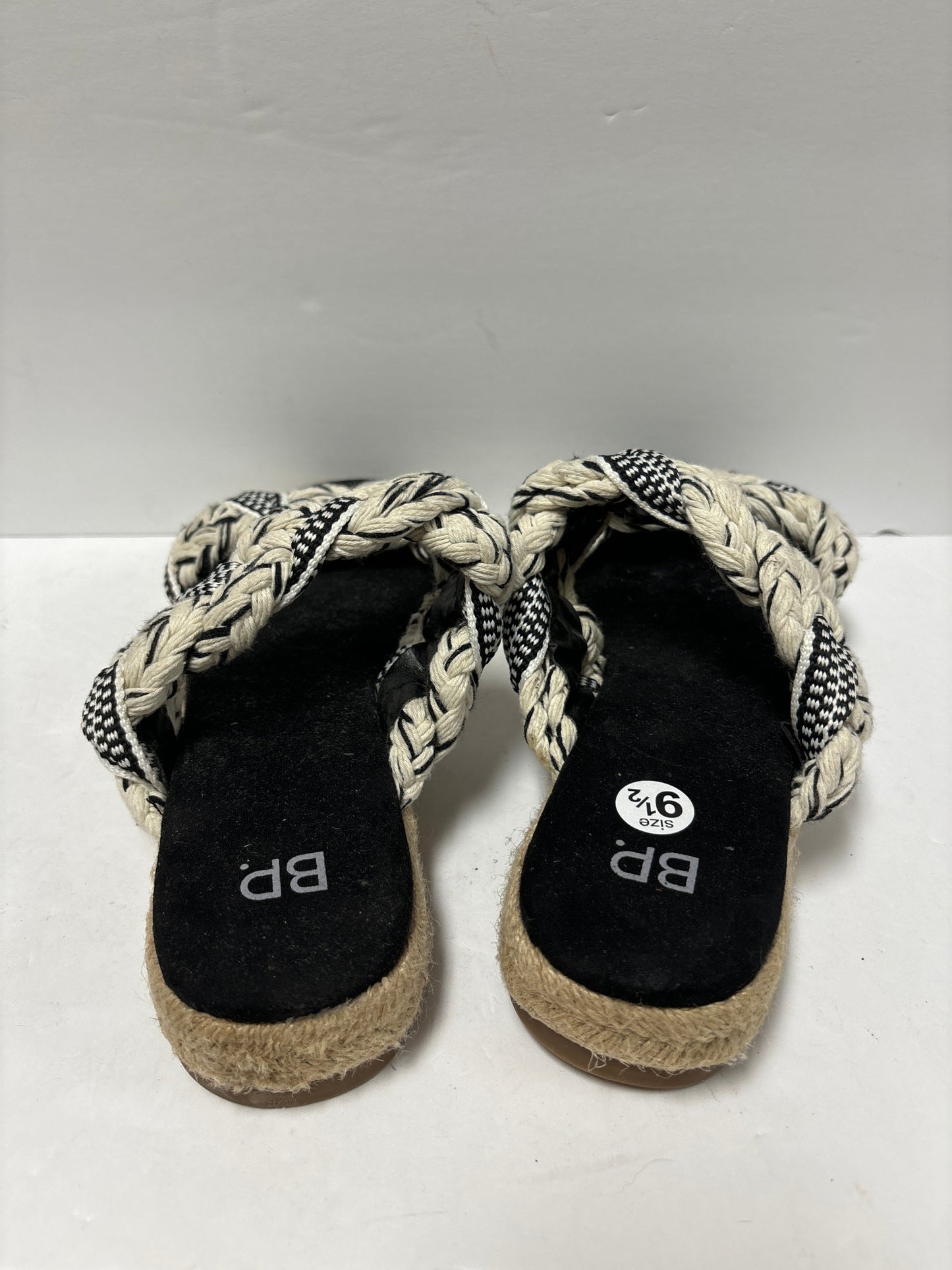 Black & White Sandals Flats Bp, Size 9.5