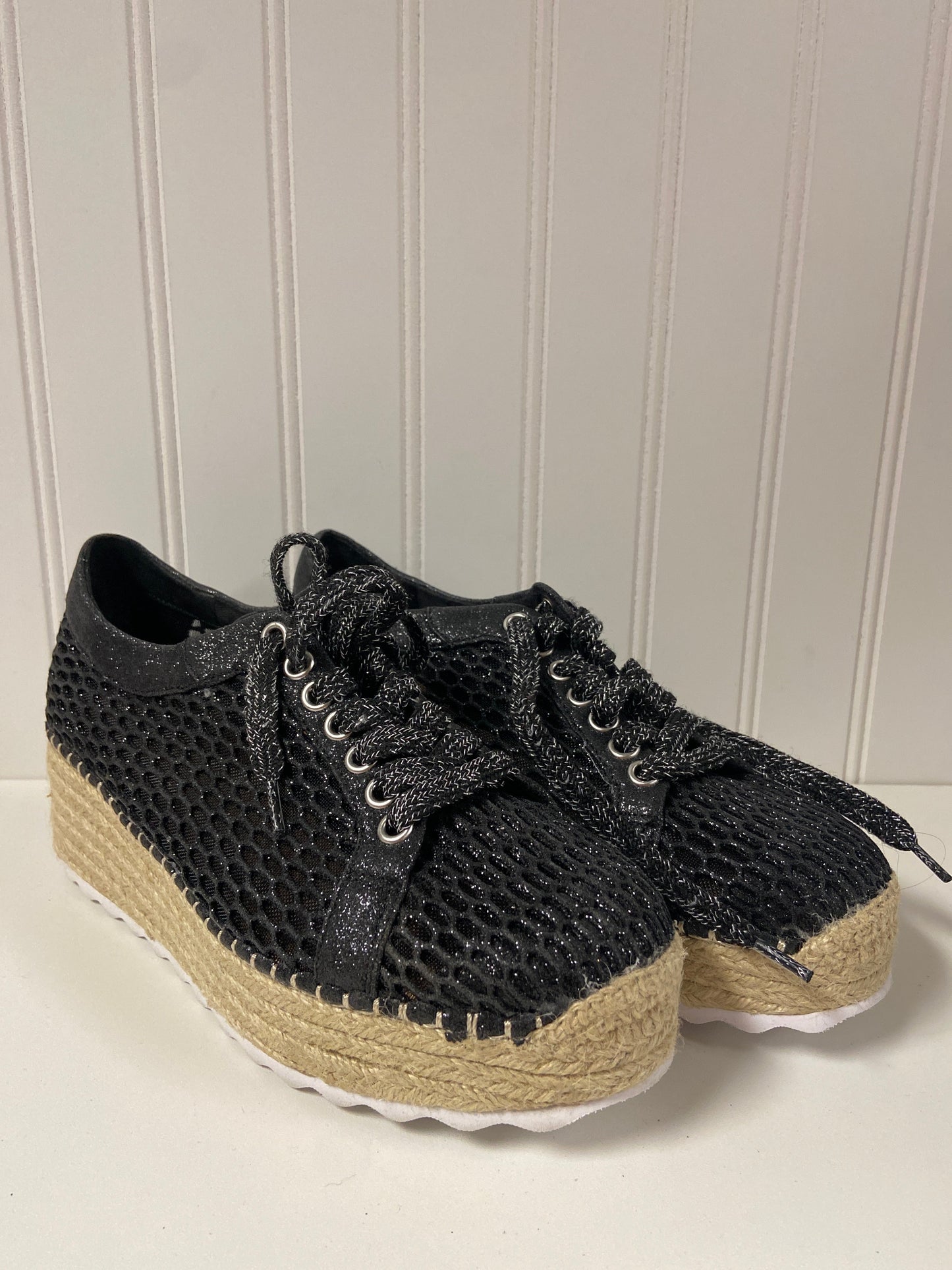 Black Shoes Heels Platform Inc, Size 7.5