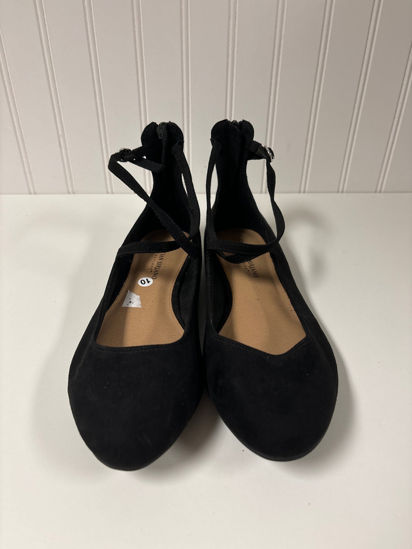 Black Shoes Flats Christian Siriano, Size 10