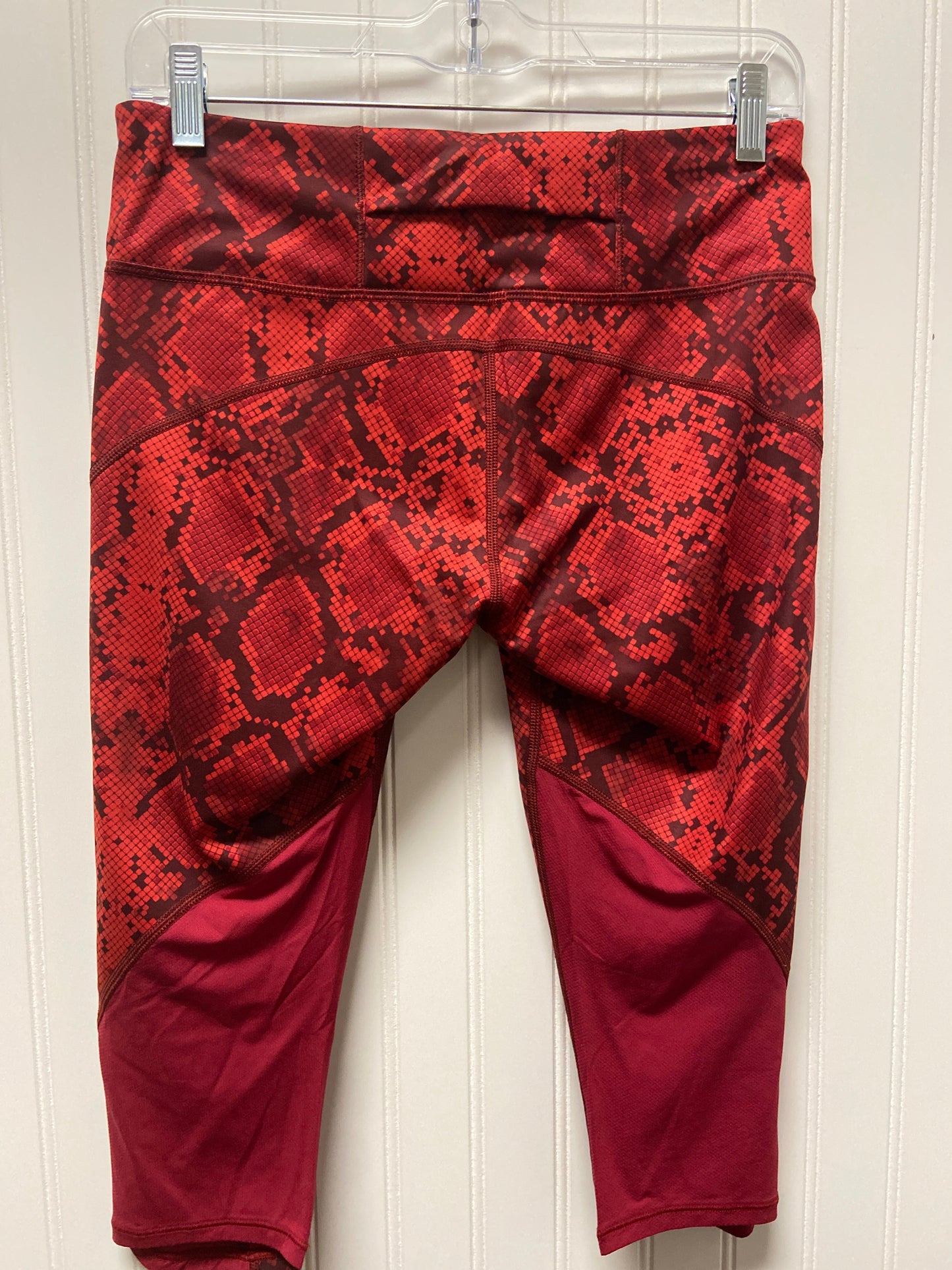 Snakeskin Print Athletic Leggings Capris Lululemon, Size M