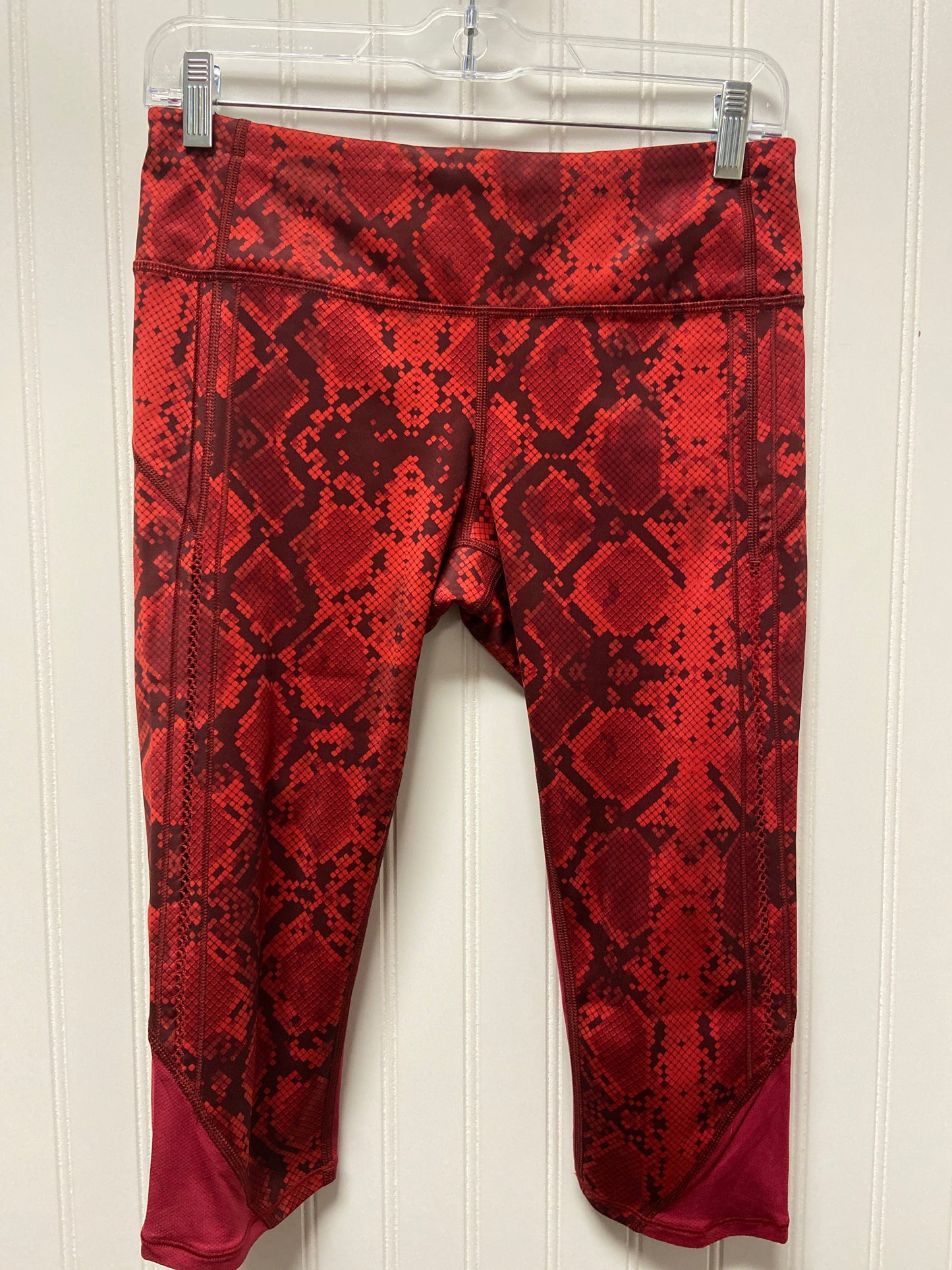 Snakeskin Print Athletic Leggings Capris Lululemon, Size M