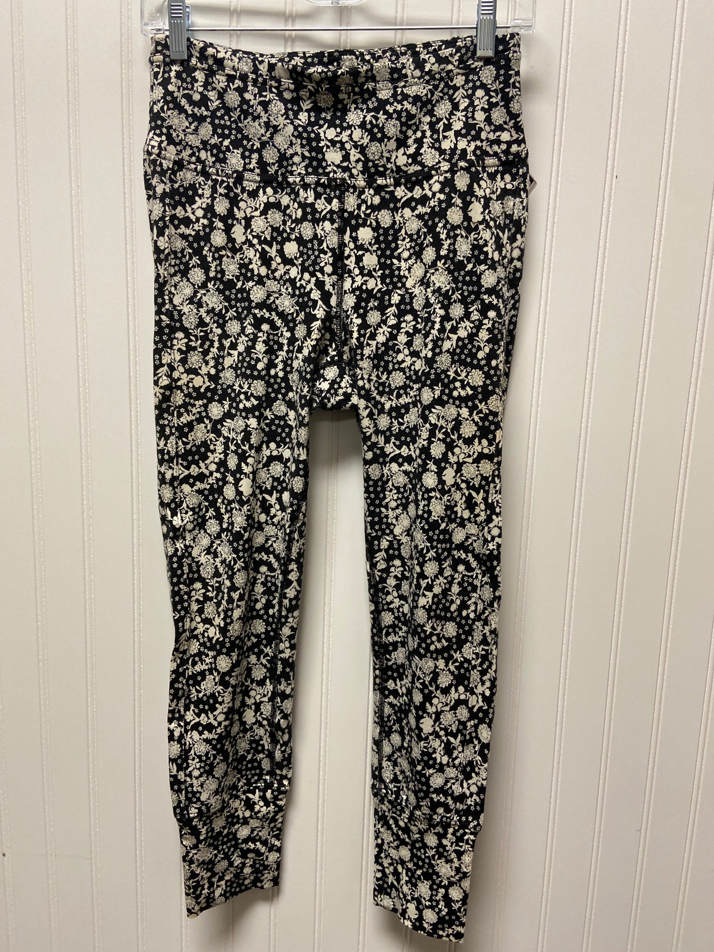 Black & Cream Athletic Leggings Free People, Size M