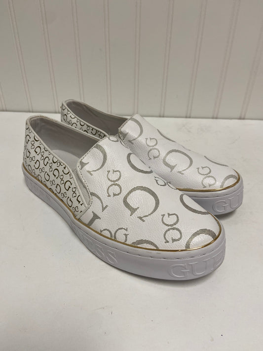 White Shoes Flats Guess, Size 6.5