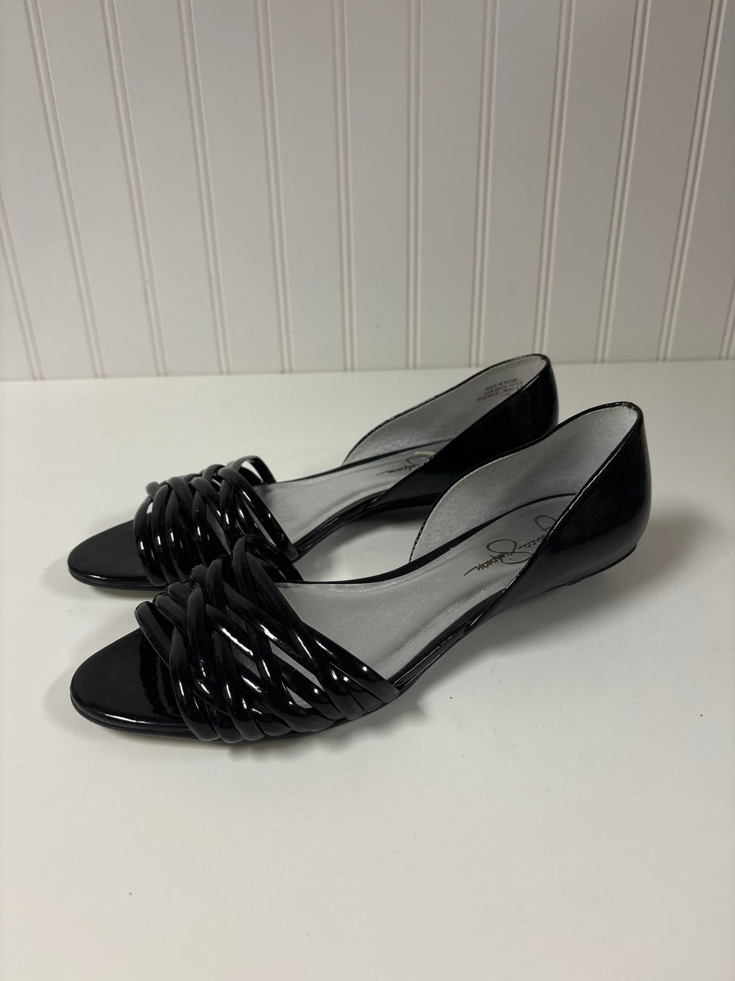 Black Sandals Heels Wedge Jessica Simpson, Size 7.5