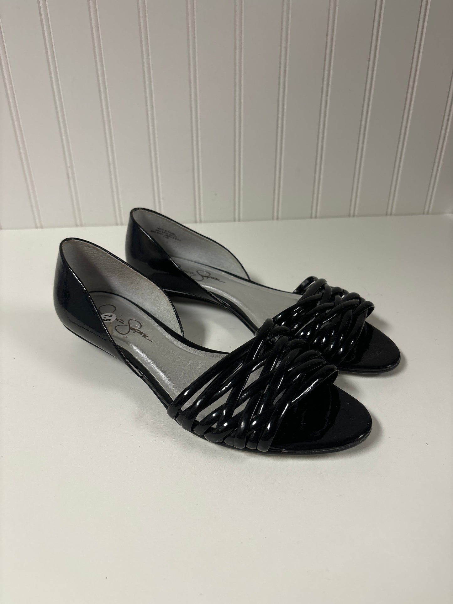 Black Sandals Heels Wedge Jessica Simpson, Size 7.5