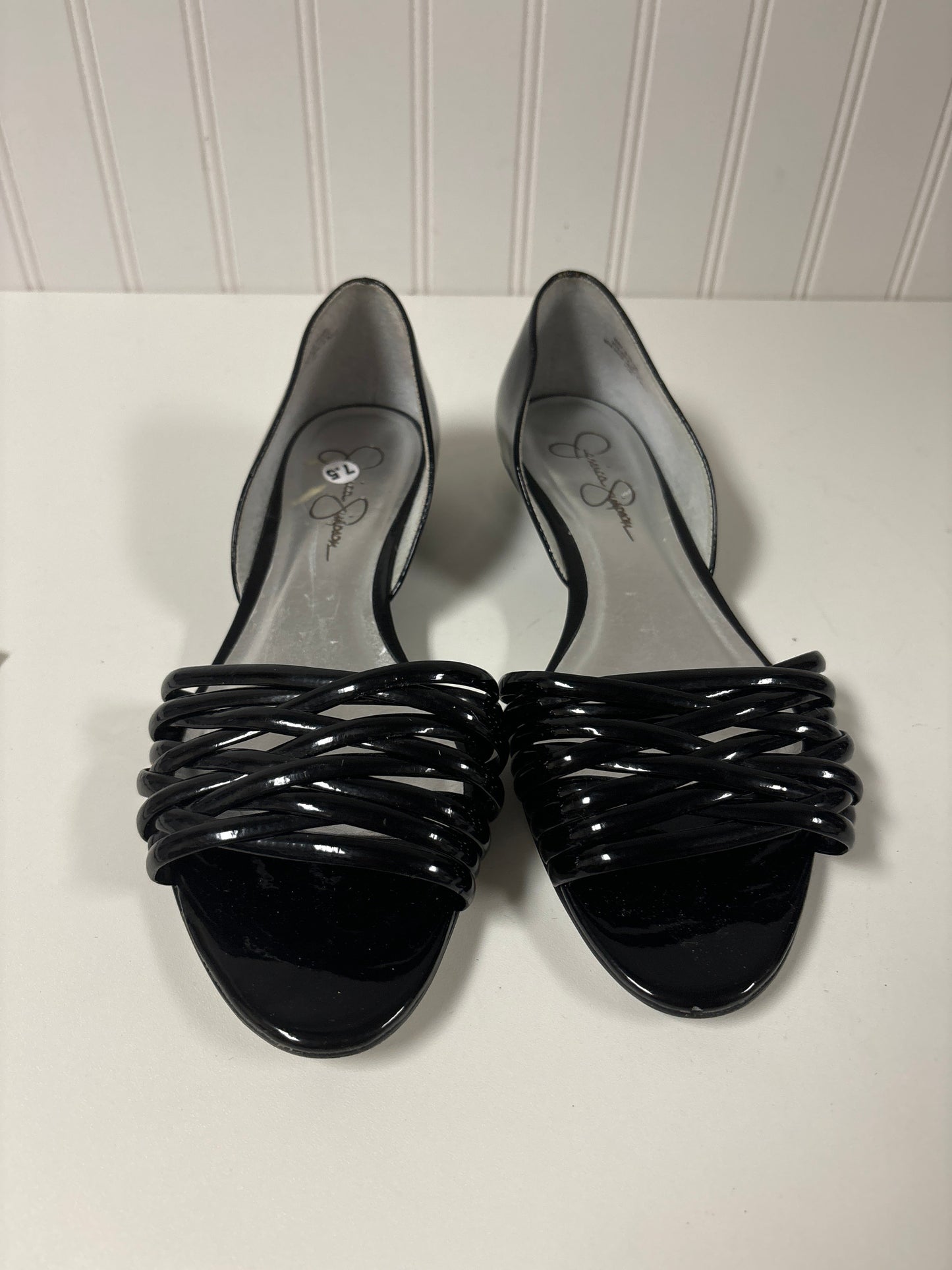 Black Sandals Heels Wedge Jessica Simpson, Size 7.5