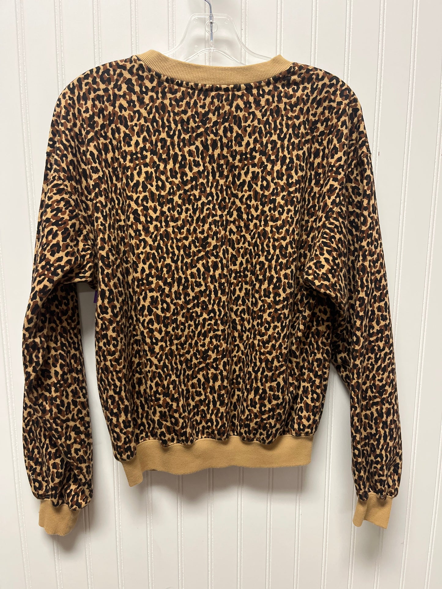 Athletic Sweatshirt Crewneck By Fabletics In Animal Print, Size: Xs