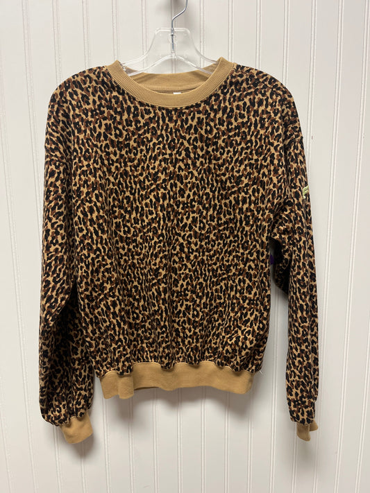 Athletic Sweatshirt Crewneck By Fabletics In Animal Print, Size: Xs