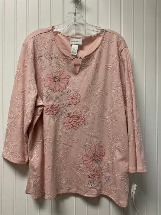 Pink Top Long Sleeve Alfred Dunner, Size Xl