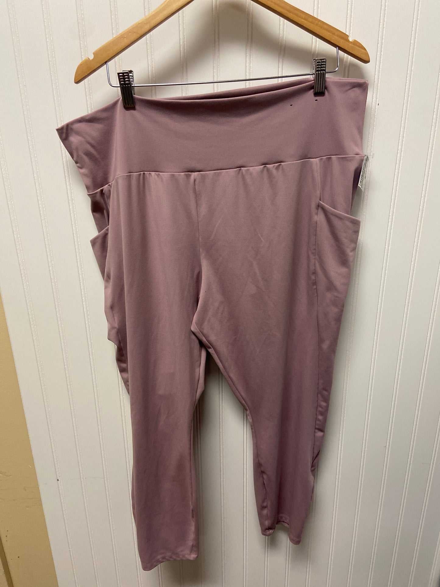 Mauve Athletic Leggings Capris Simply Vera, Size 2x