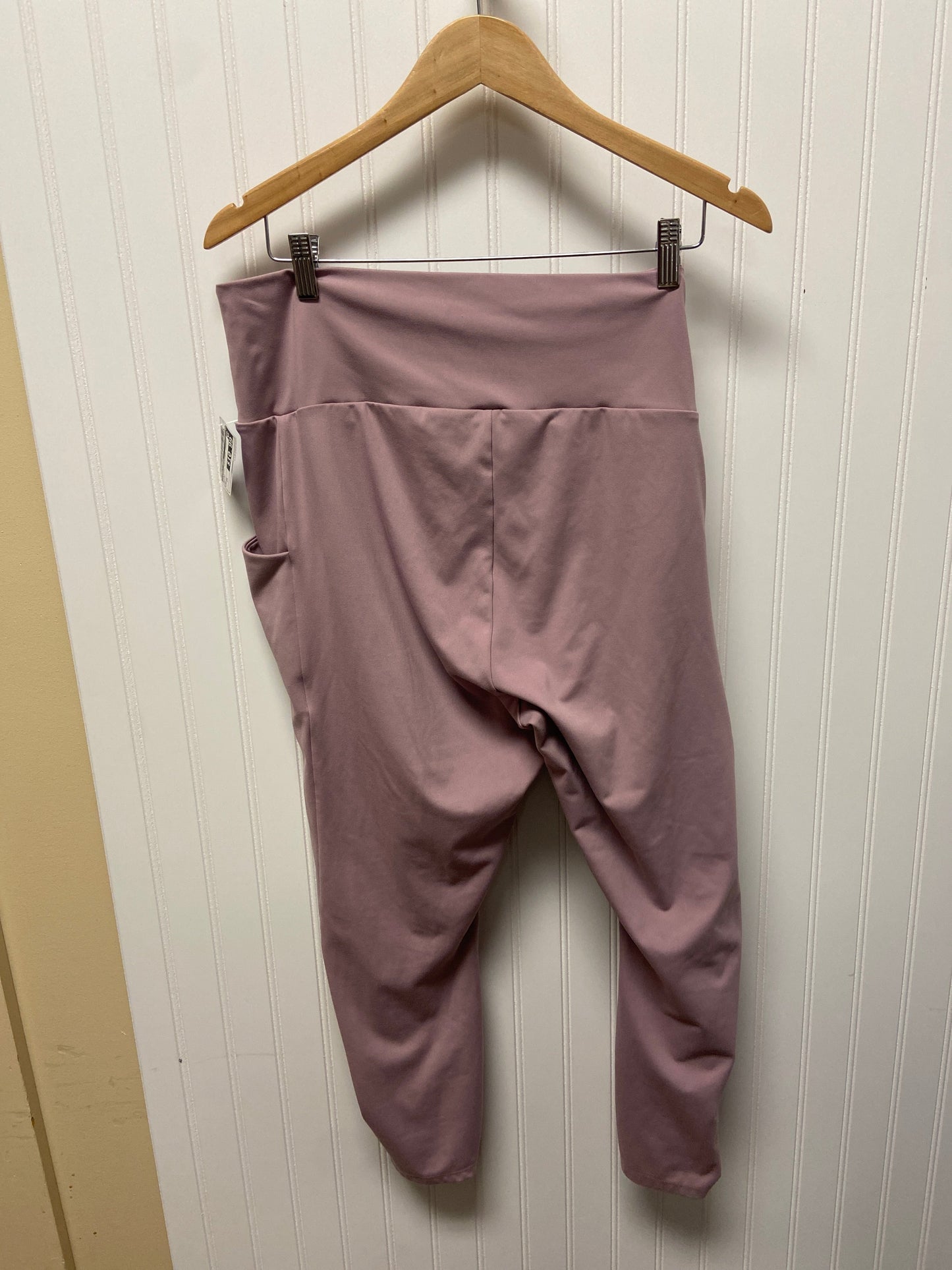 Mauve Athletic Leggings Capris Simply Vera, Size 2x