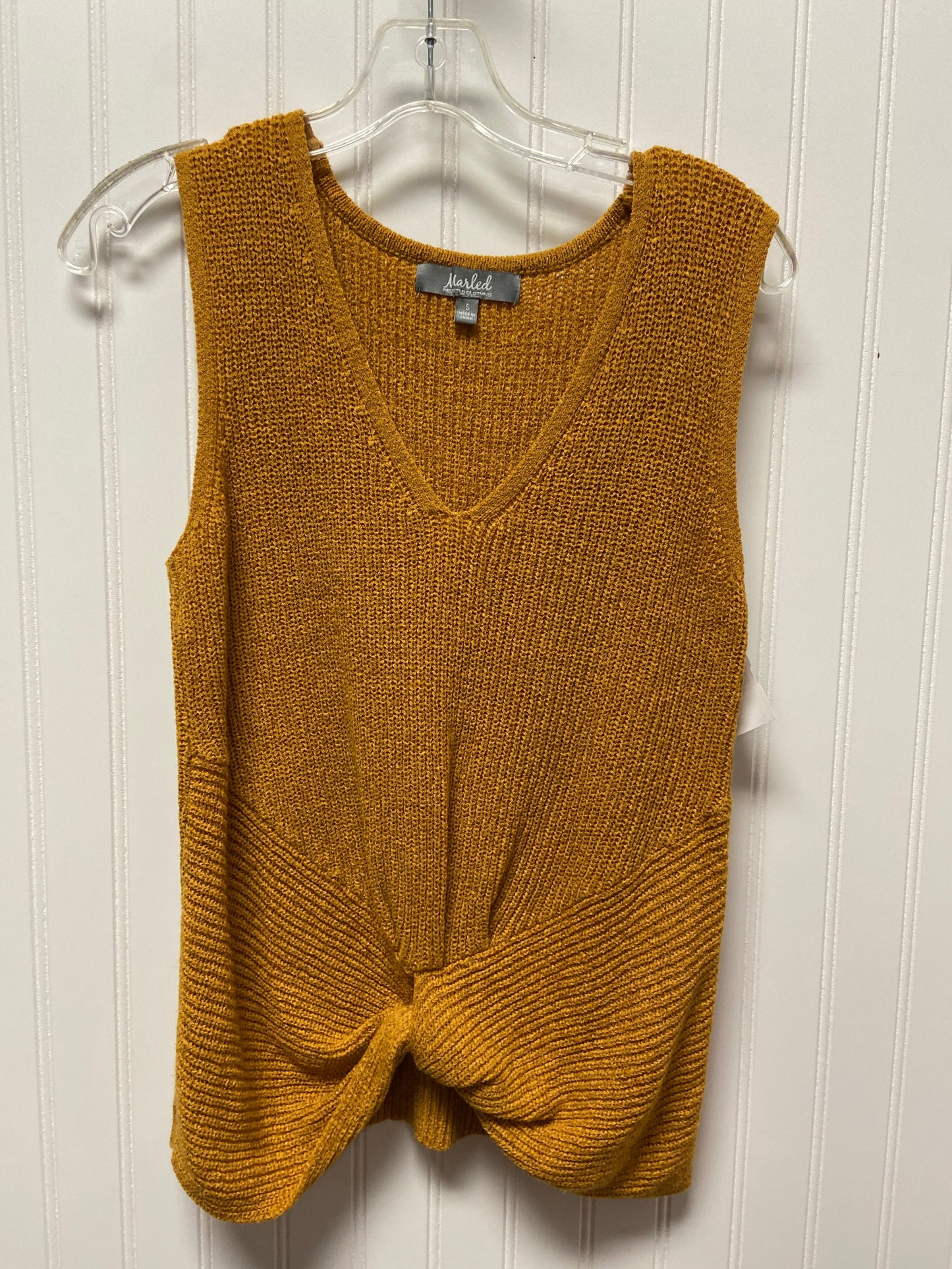 Yellow Top Sleeveless Marled, Size S