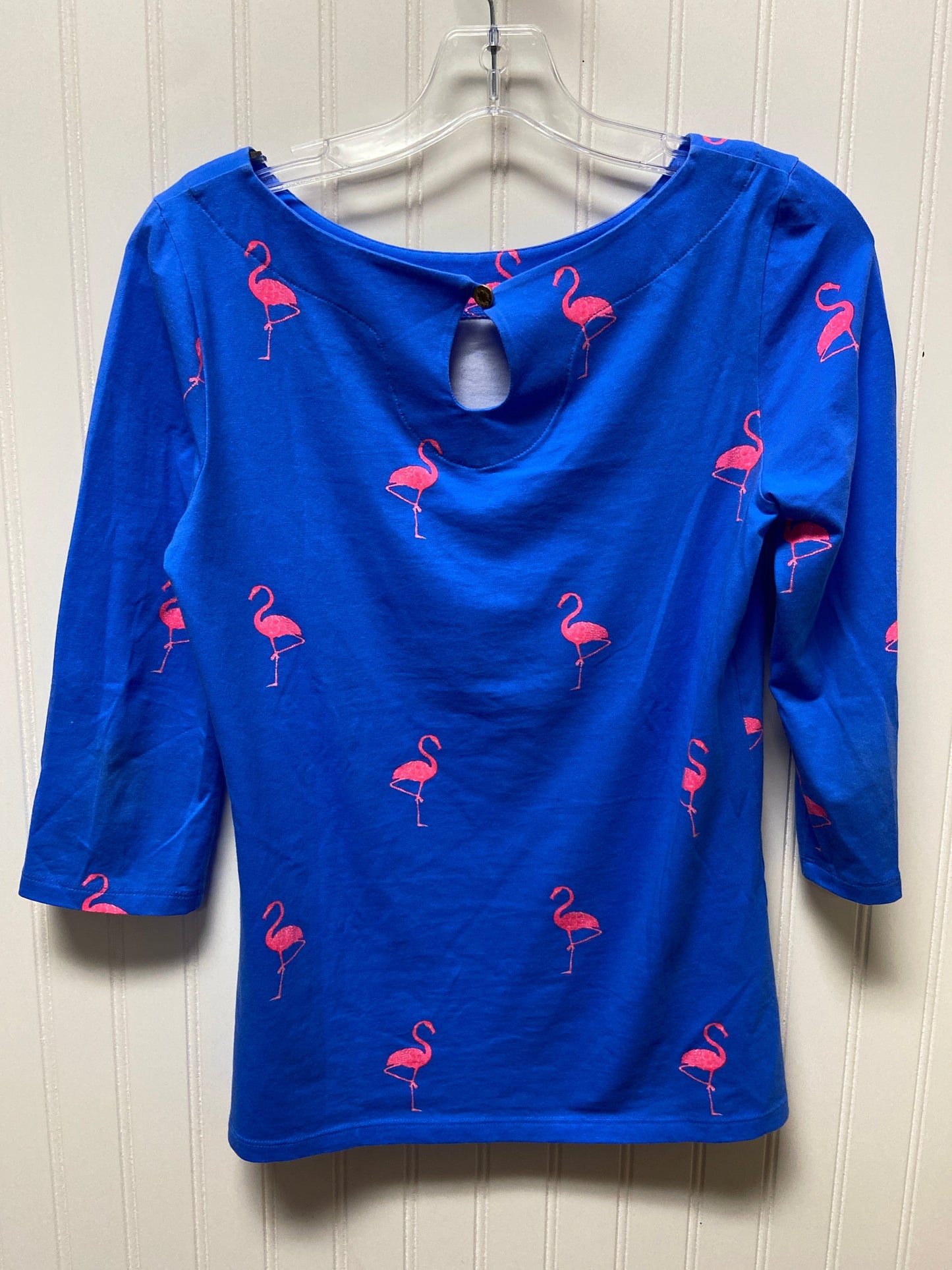 Blue Top Long Sleeve Designer Lilly Pulitzer, Size S