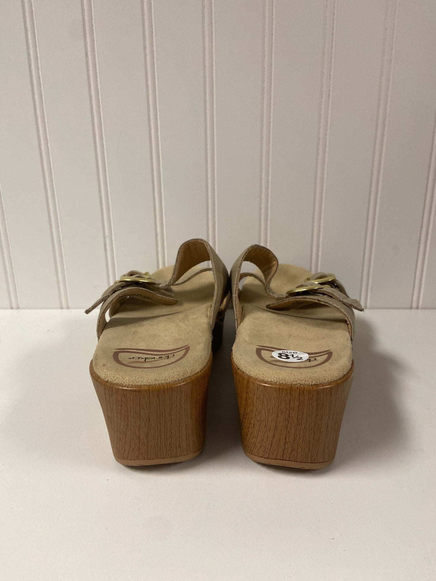 Taupe Sandals Heels Block Dansko, Size 8.5