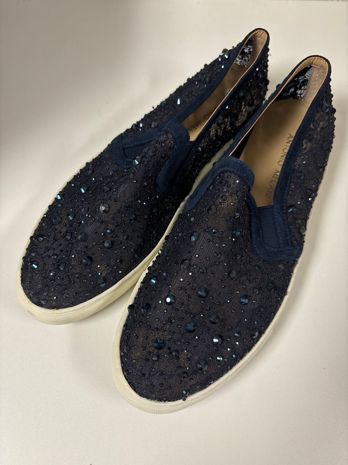 Navy Shoes Flats Antonio Melani, Size 7.5