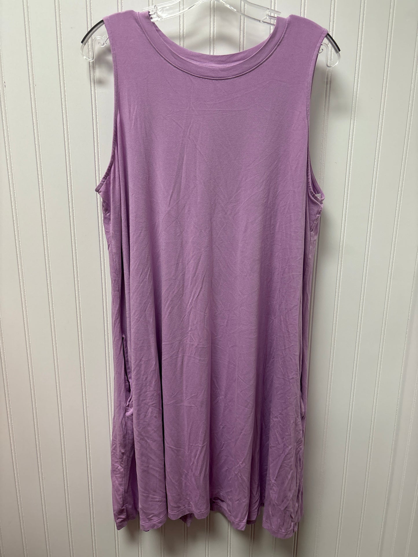 Purple Dress Casual Short Time And Tru, Size 1x