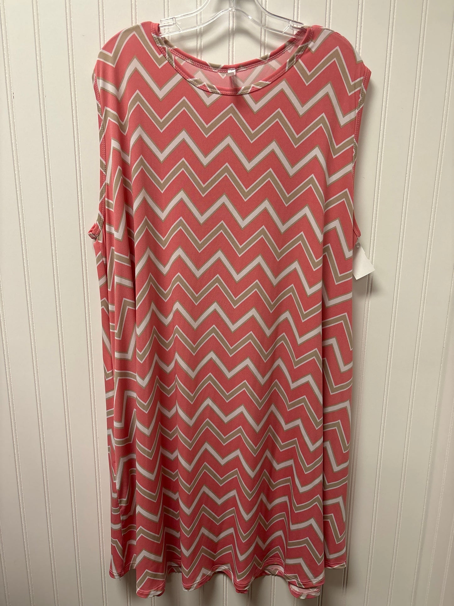 Coral Dress Casual Short Clothes Mentor, Size 2x