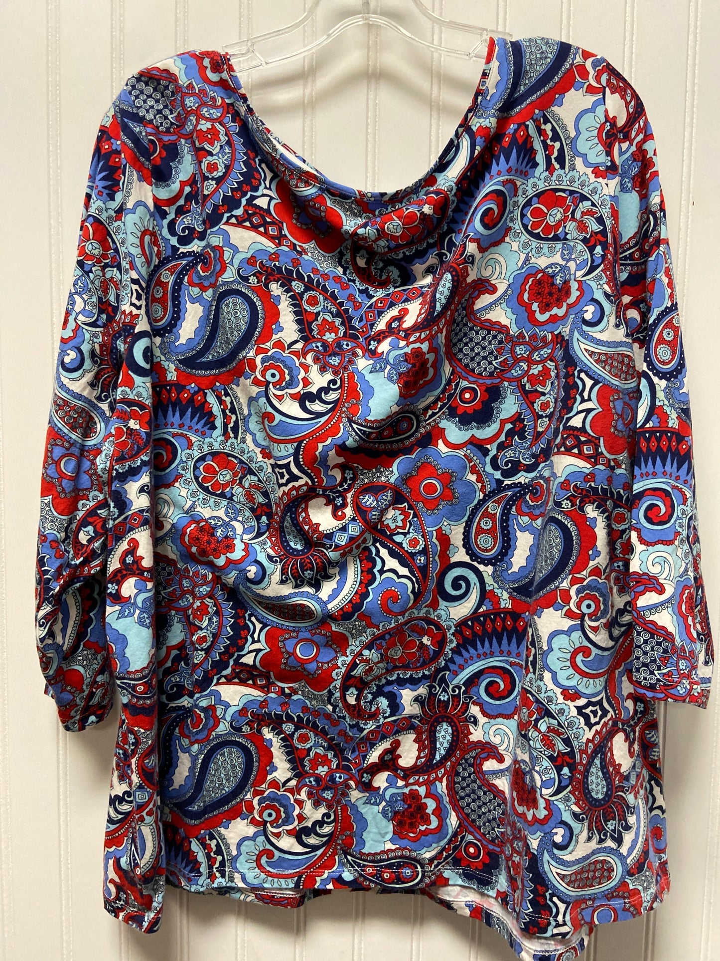 Blue & Red & White Top Long Sleeve Talbots, Size 3x