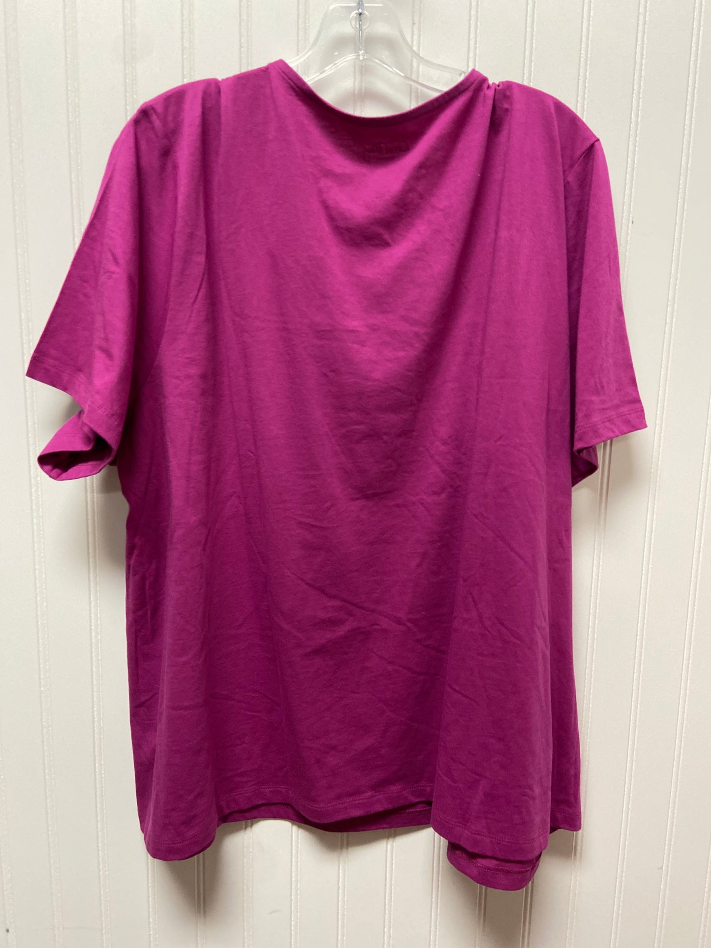 Purple Top Short Sleeve Coral Bay, Size 3x