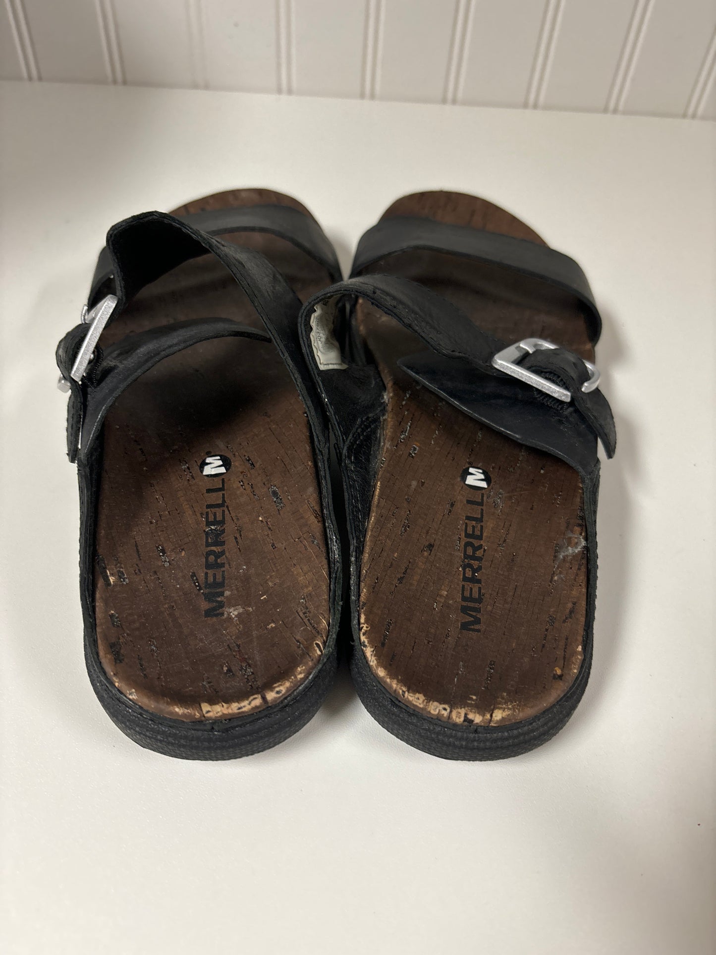 Black Sandals Flats Merrell, Size 6