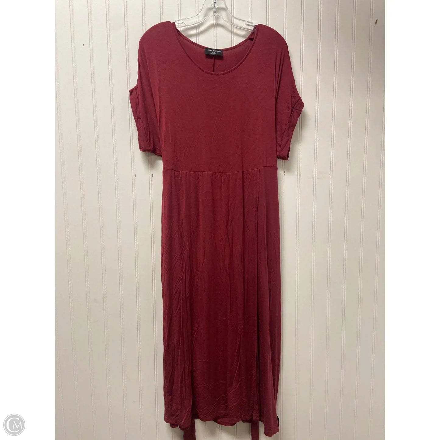 Dress Casual Midi By Lane Bryant In Red, Size: Xlp