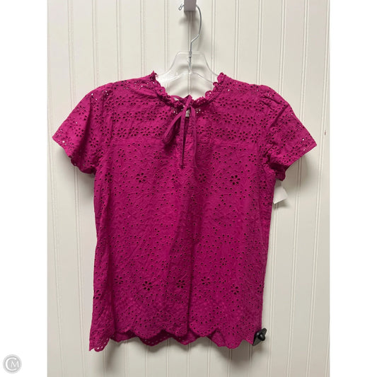 Top Short Sleeve By Loft In Purple, Size: Xs