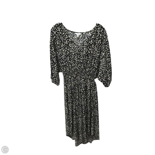 Dress Casual Midi By Time And Tru In Black, Size: S