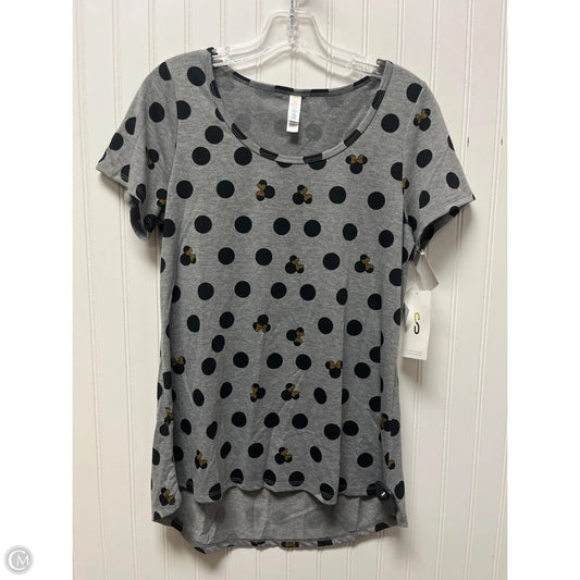 Top Short Sleeve By Lularoe In Grey, Size: S