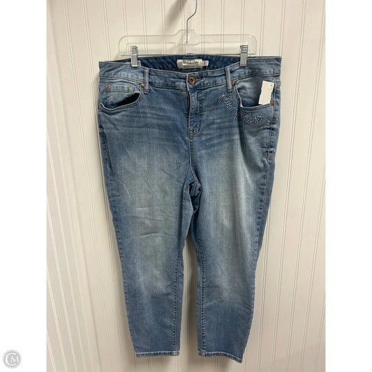 Jeans Straight By Torrid In Blue Denim, Size: 18
