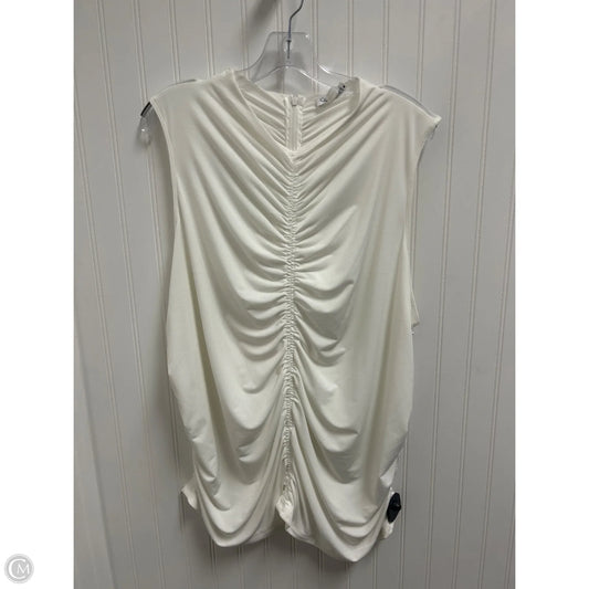 Top Sleeveless By Calvin Klein In White, Size: 2x