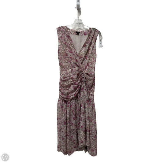 Dress Casual Maxi By Ann Taylor In Purple & White, Size: Xs