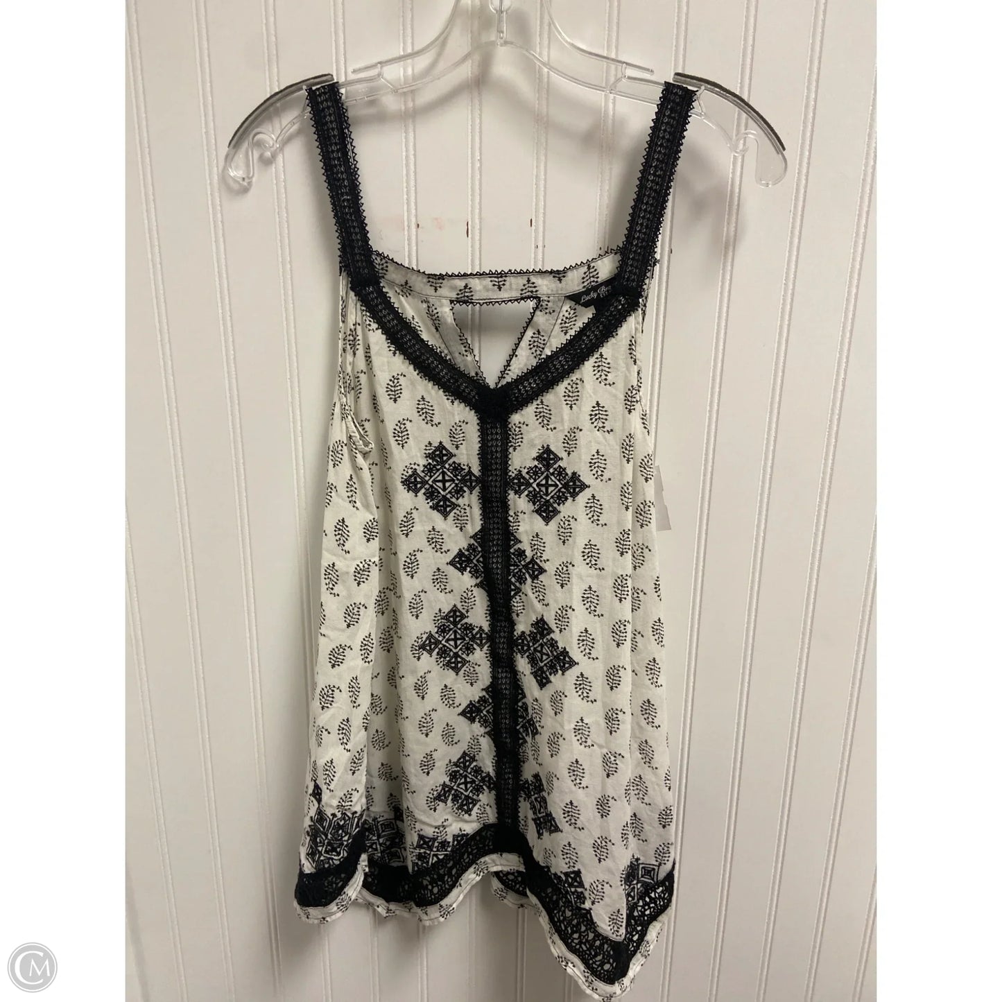 Top Sleeveless By Lucky Brand In White, Size: S