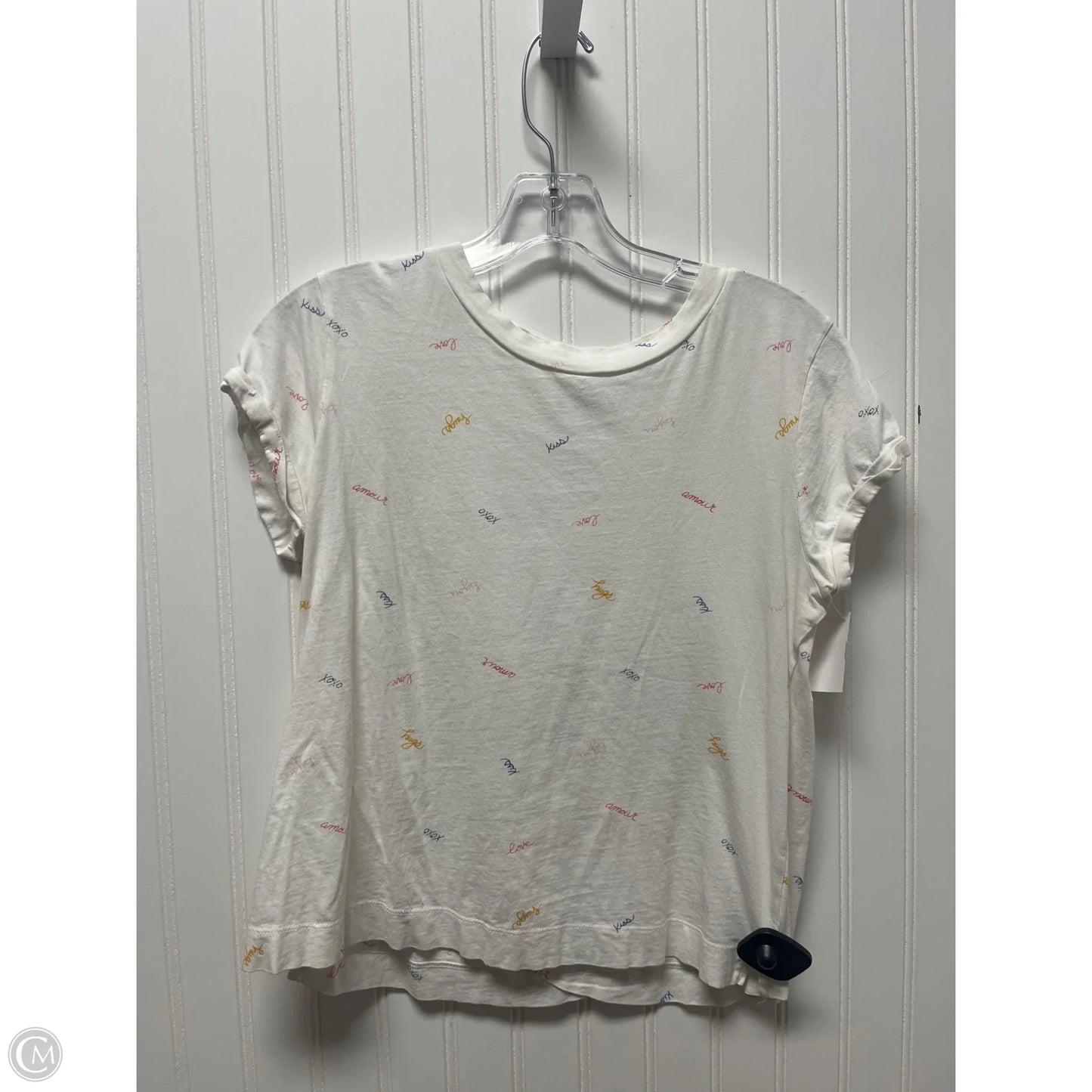Top Short Sleeve By Loft In White, Size: S