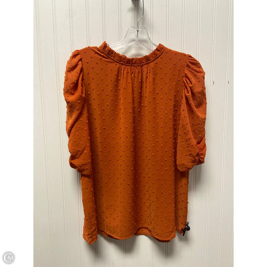 Top Short Sleeve By Loft In Orange, Size: S