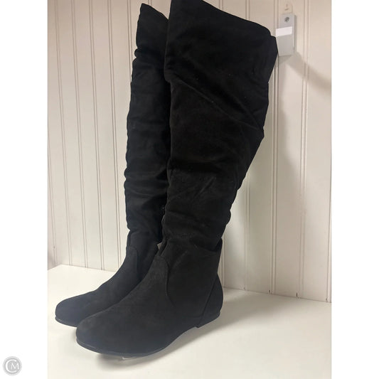 Boots Knee Flats By Clothes Mentor In Black, Size: 8.5