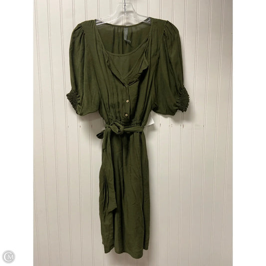 Dress Casual Short By Anthropologie In Green, Size: Xs