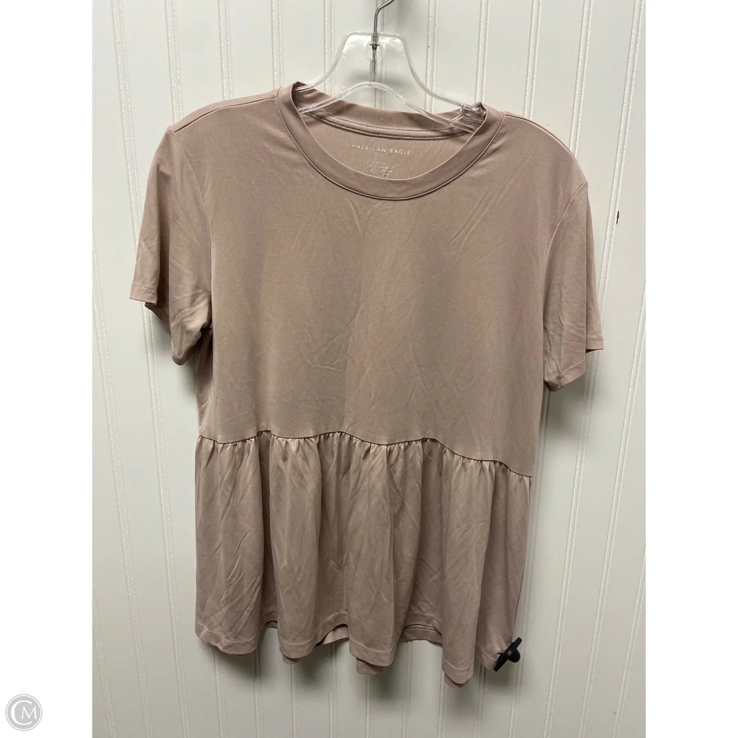 Top Short Sleeve By American Eagle In Pink, Size: S