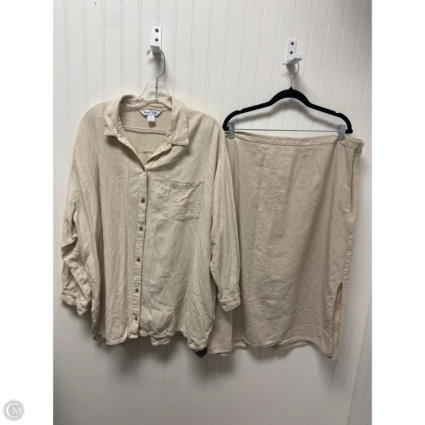 Skirt Set 2pc By Old Navy In Beige, Size: 1x