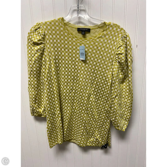Sweater By Ann Taylor In Checkered Pattern, Size: L