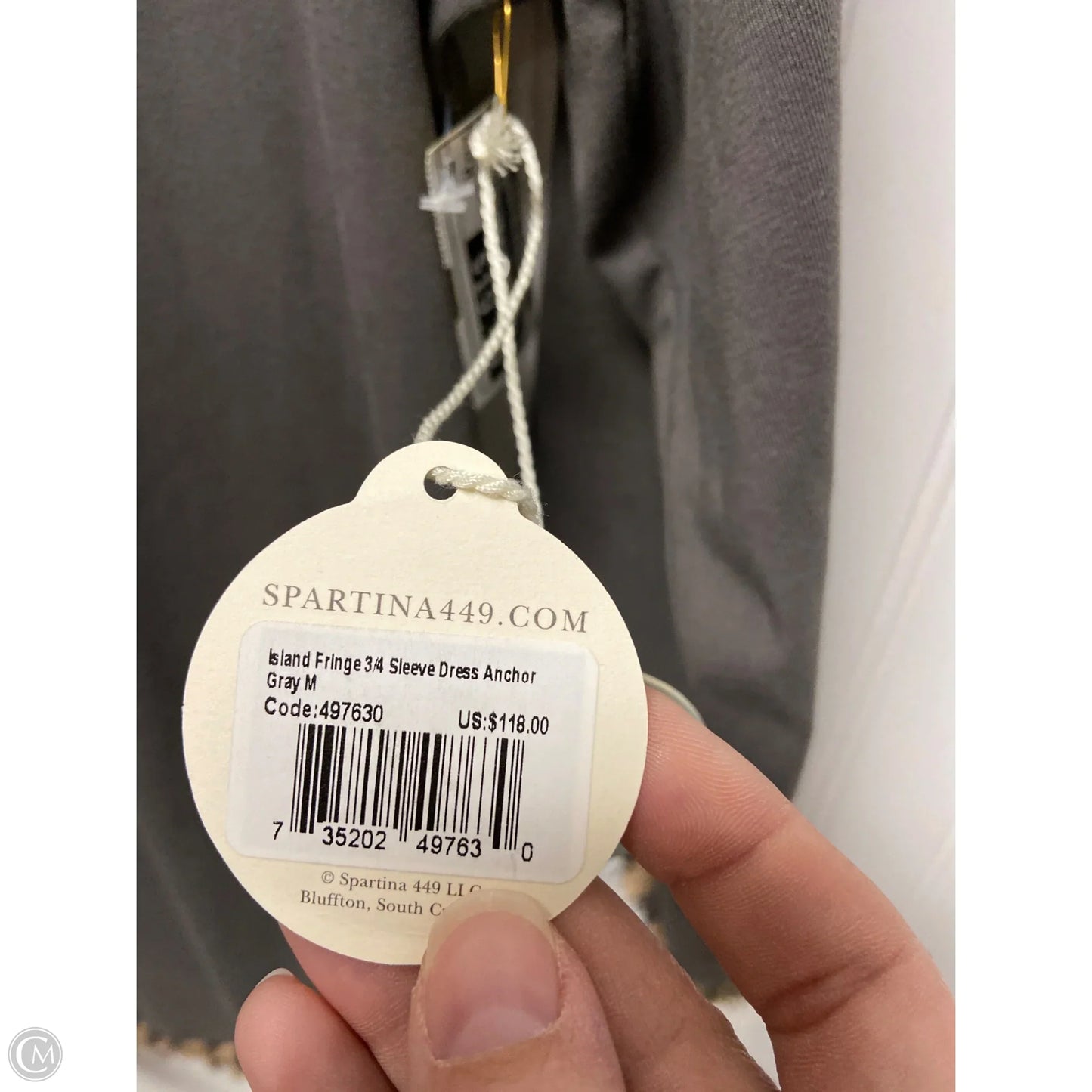 Dress Casual Midi By Spartina In Grey, Size: M