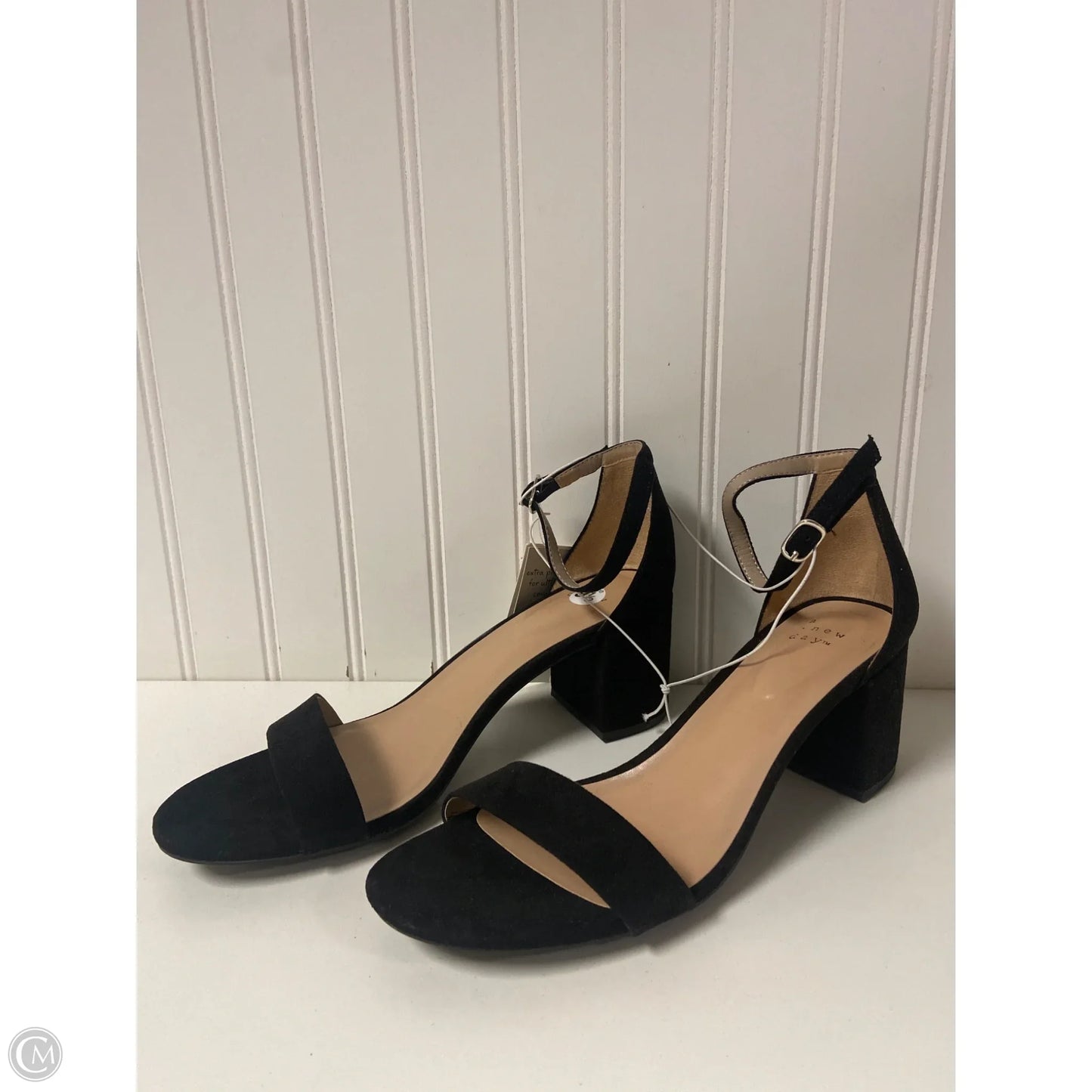 Sandals Heels Block By A New Day In Black, Size: 9.5