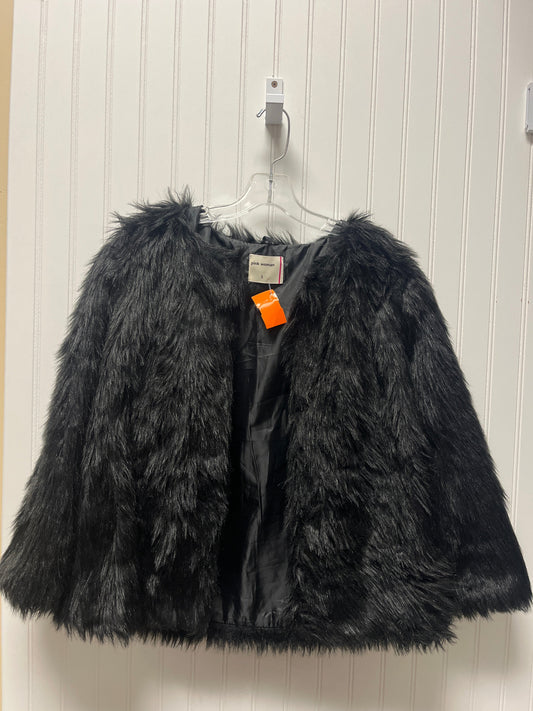 Coat Faux Fur & Sherpa By Clothes Mentor In Black, Size: S