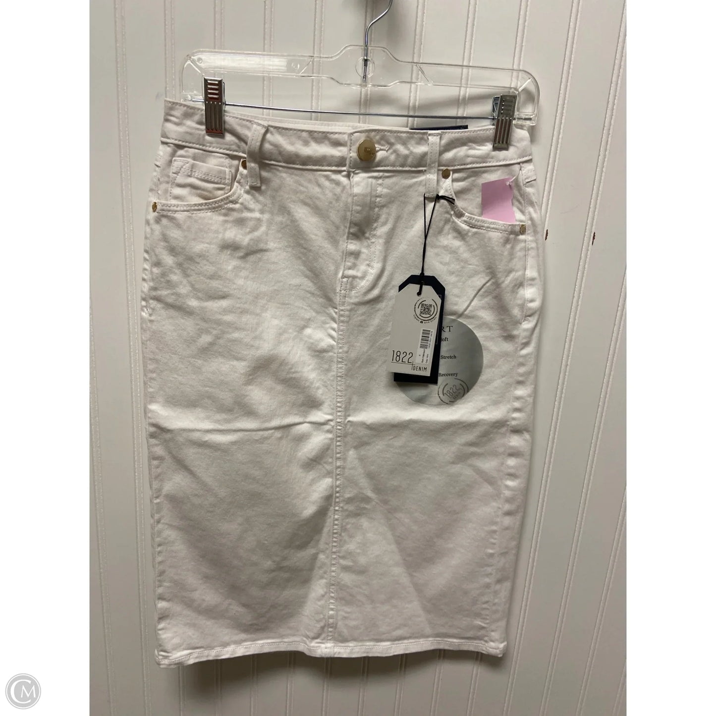 Skirt Midi By 1822 Denim In White, Size: 4